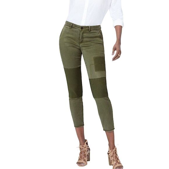NWT NYDJ Women’s Skinny Chino Pants in Olive Green in Sateen Denim Size 2 NWT